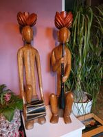 2 Holz Musikanten Kunst Afrika Skulptur Figuren Berlin - Kladow Vorschau