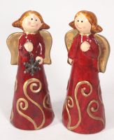 2 Keramikengel rot Engel Keramik Weihnachten Weihnachtsengel Thüringen - Kammerforst Vorschau