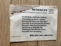 Märklin Trafo Bedienungsanleitung (Original) Jahr ca. 1965 Nordrhein-Westfalen - Castrop-Rauxel Vorschau