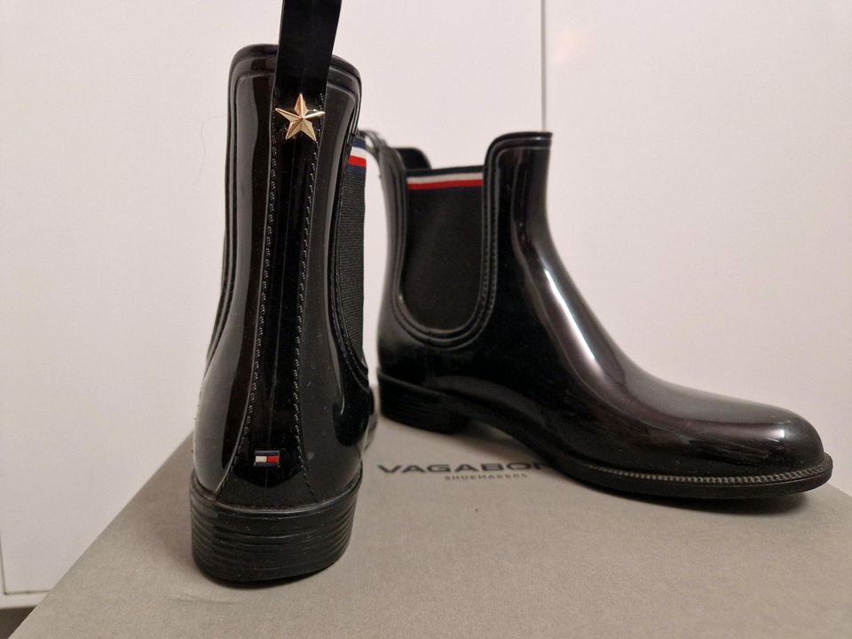 Tommy hilfiger rain boots schwarz schuhe in Essen