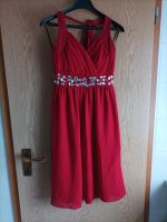 Rotes Abendkleid Gr. M, Strech mit Glitzersteinen Bayern - Eschlkam Vorschau