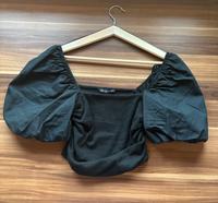 Zara Crop Top mit Puffärmeln Schwarz S Baden-Württemberg - Appenweier Vorschau