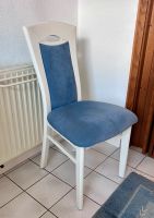 4 weiße Holzstühle mit blauen Sitzkissen Schwachhausen - Gete Vorschau