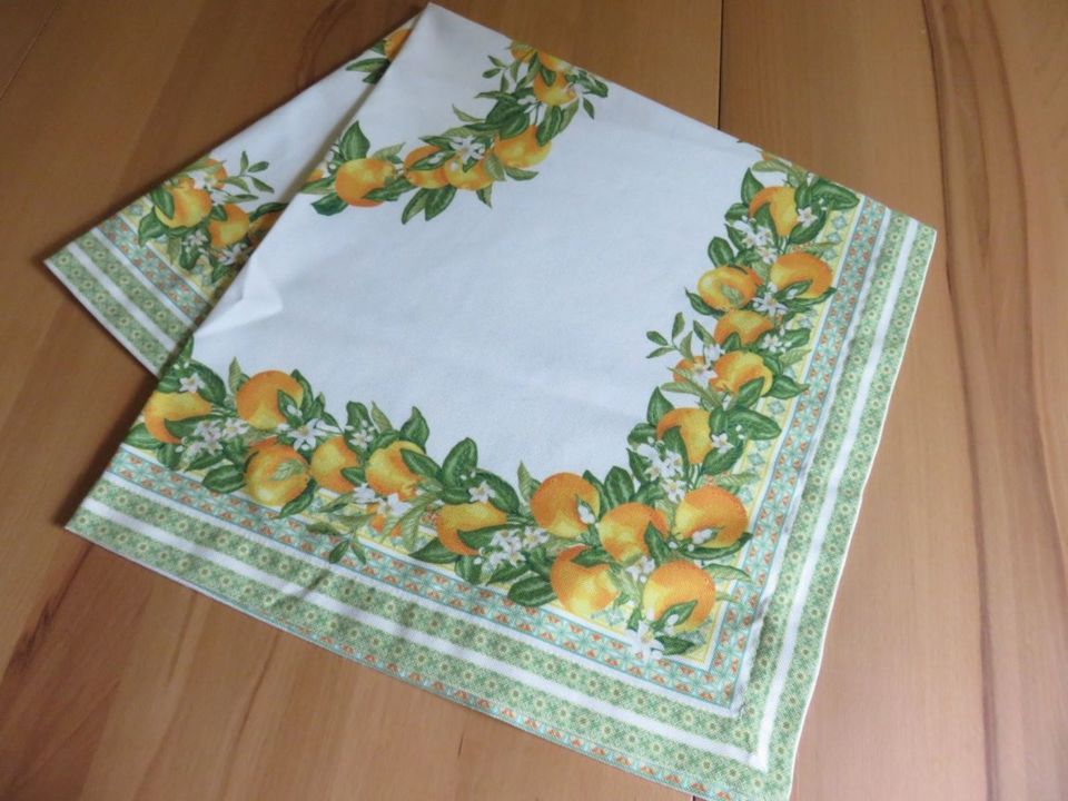 NEU: sommerliche Tischdecke, Mitteldecke, Orangen, 80x80 cm in Brunnthal