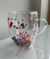 Doppelwandige Tasse 350ml aus Glas mit Blumen - neu! Berlin - Mitte Vorschau