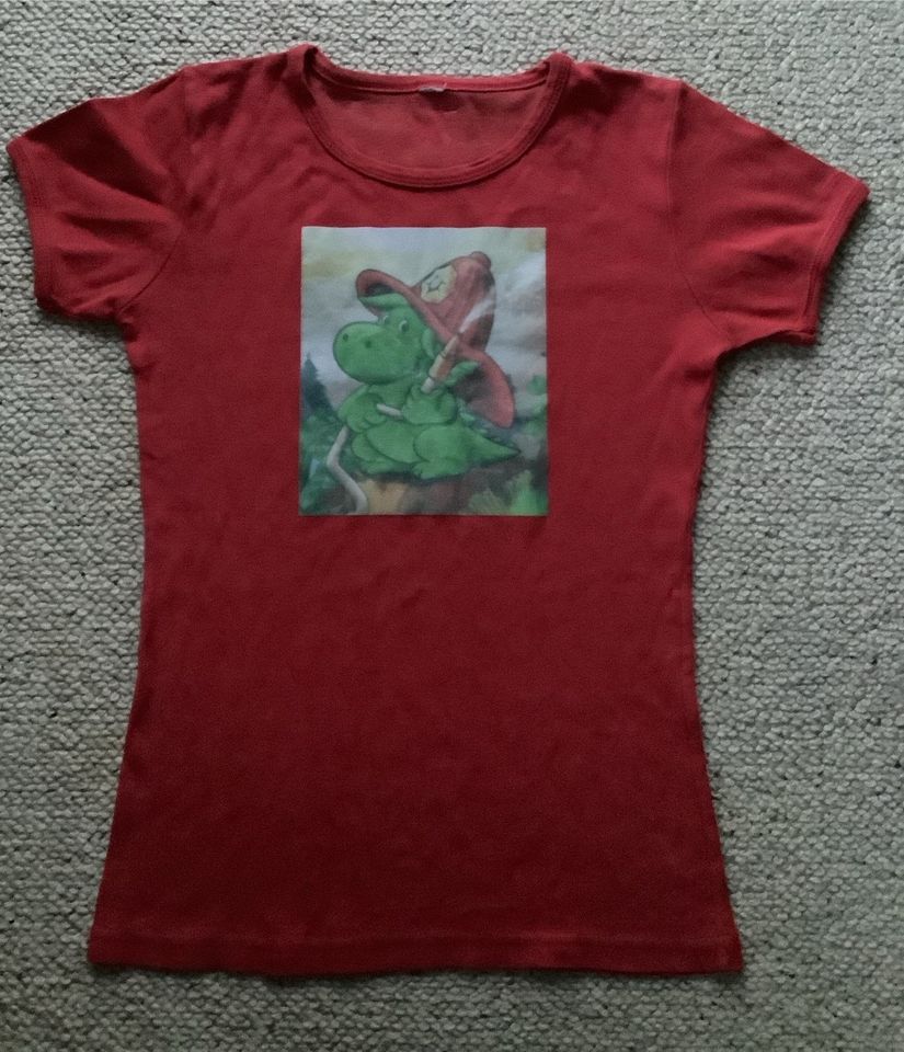Grisu Der kleine Drache T-Shirt, XS 158 rot Baumwolle in Schwerin