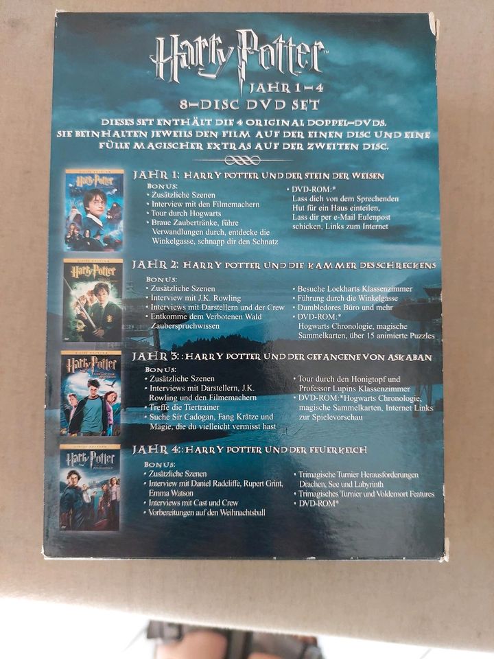 Harry Potter DVD-Set Jahr 1-4 zu verkaufen in Aßling