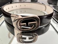 GUCCI Gürtel Leder Reversibel Schwarz/Weiß 95 cm GG Logo Berlin - Neukölln Vorschau