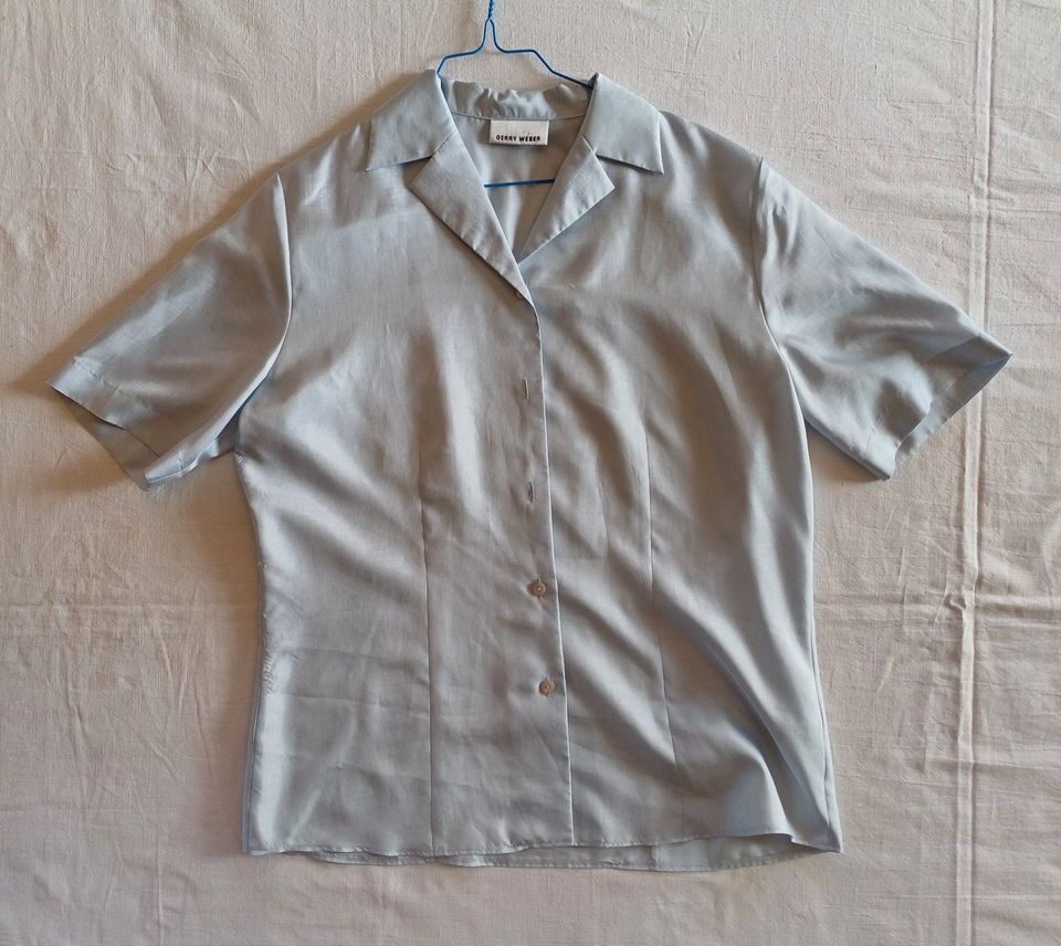 6x Blusen Gr 42 L Seide dunkel blau creme Gerry Weber Lucia weiß in Amerang