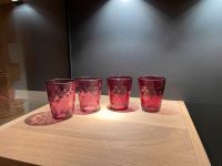 4x Teelichthalter aus Glas. Weinrot - HxD 8,5x6,5cm Harburg - Hamburg Wilstorf Vorschau
