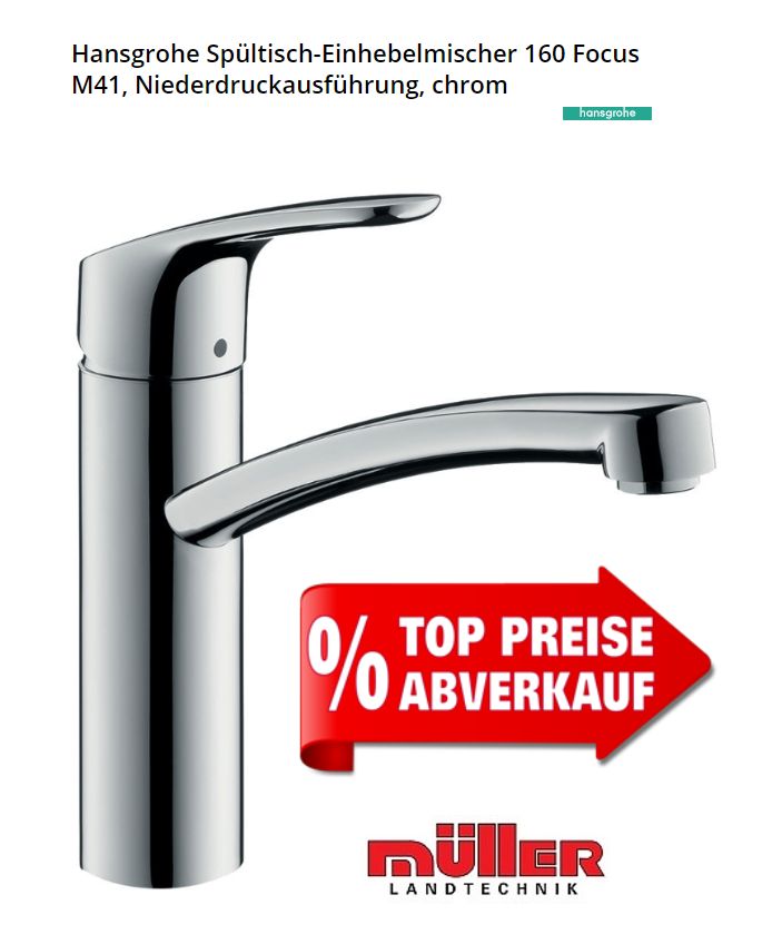 HANSGROHE SPÜLTISCH-EINHEBELMISCHER 160 FOCUS M41 ND in Dittelbrunn