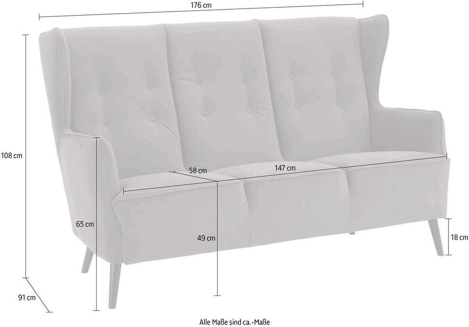 3-Sitzer Sofa Couch 3erSofa Polstermöbel Einzelsofa Lagerverkauf in Beelen