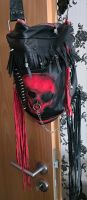 Designer-Tasche im Gothic-Stil mit Metall, Fransen+Totenkopf Hessen - Rüsselsheim Vorschau