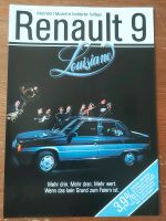 Prospekt Renault 9 R9 R 9 Sondermodell Louisiane 1980 er Jahre Niedersachsen - Hildesheim Vorschau