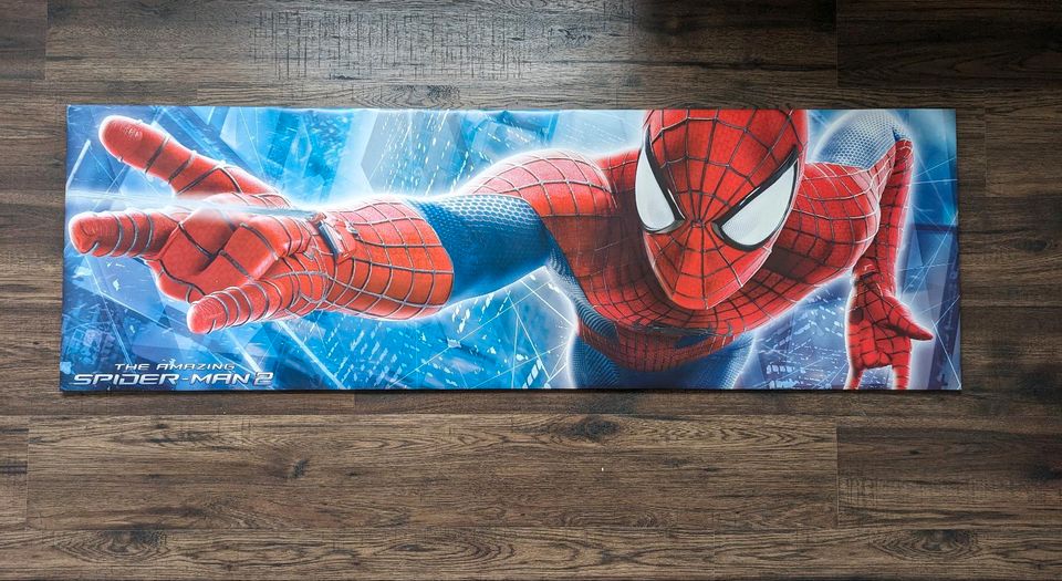 Bild / Poster Spiderman auf Spanplatte ca. 154x49cm in Pinnow