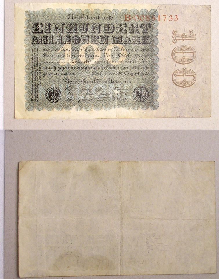 Dachboden 3 Inflation Banknoten Geldscheine 20er Jahre - TemRum5 in Berlin