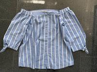 edc by ESPRIT Bluse blau weiß gestreift 3/4-Arm schulterfrei M Nordrhein-Westfalen - Hückeswagen Vorschau