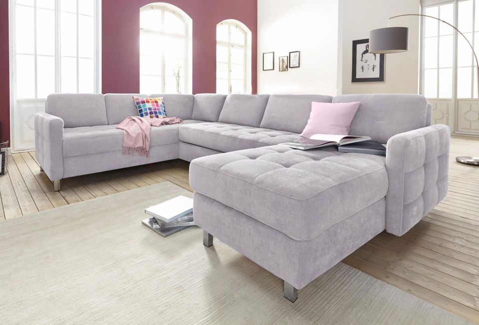 Wohnlandschaft ★ 292cm Schlaffunktion Bettkasten Grau Pablo Sofa in Köln