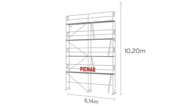 Baugerüst Gerüst 62,63m² Fassadengerüst 6,14x10,2 m | piemar.de ^ in Schwäbisch Hall