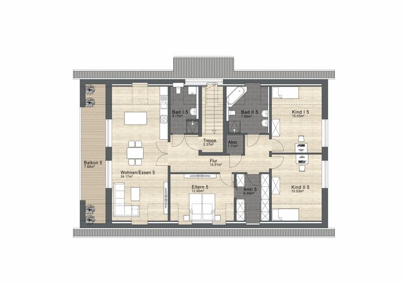 Eleganz und Effizienz: Dachgeschossperle in Seysdorf im Neubau in Au