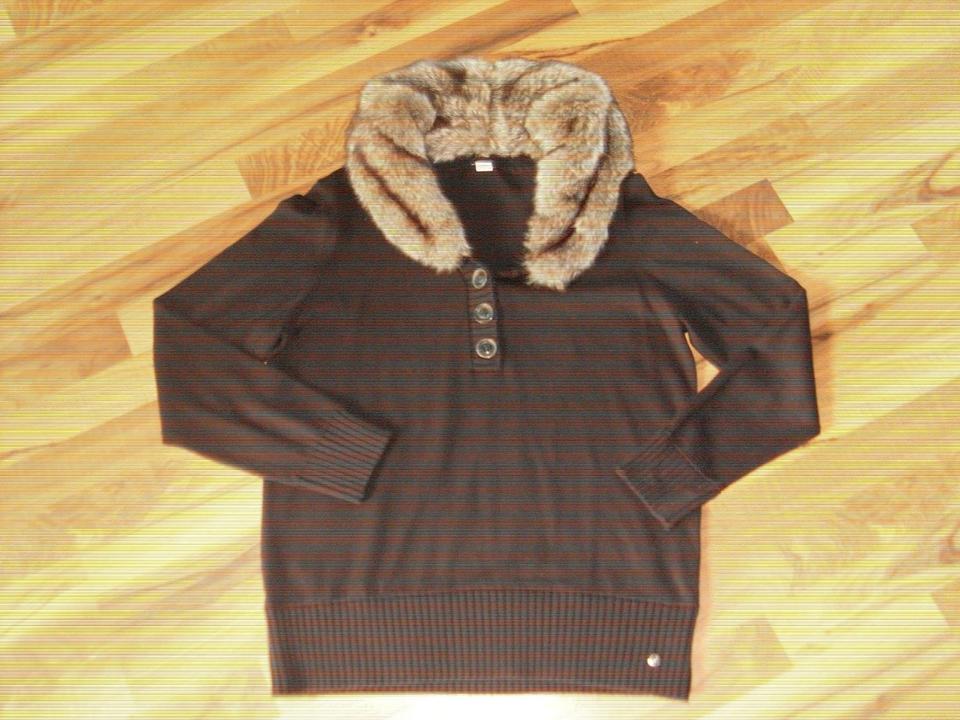 Original s.Oliver Pulli, schwarz, Gr. 42 mit Kunstfellkragen in Grafenwöhr