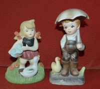 Porzellan Figuren alt (50-60 Jahre) Mädchen Junge Gänse Vintage Hessen - Florstadt Vorschau