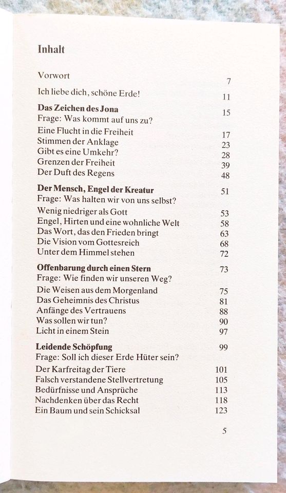 Verachtung der Schöpfung ?? - "Kostbare Erde" Jörg Zink Buch 1981 in Hürth