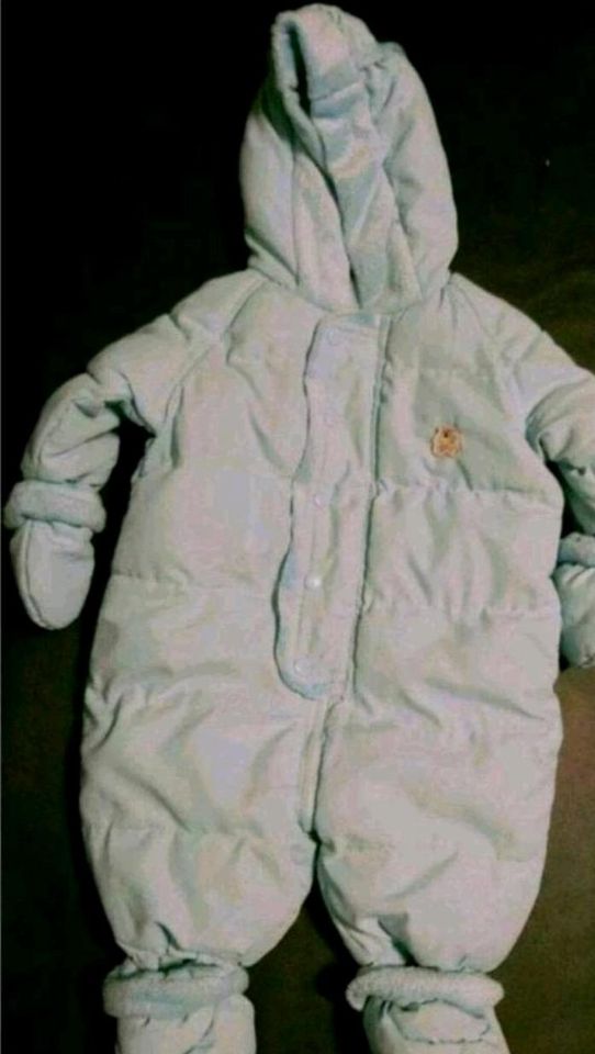 Baby Overall Kombinezon Winter Anzug  Schneeanzug Handschuhe g.62 in Freudenberg