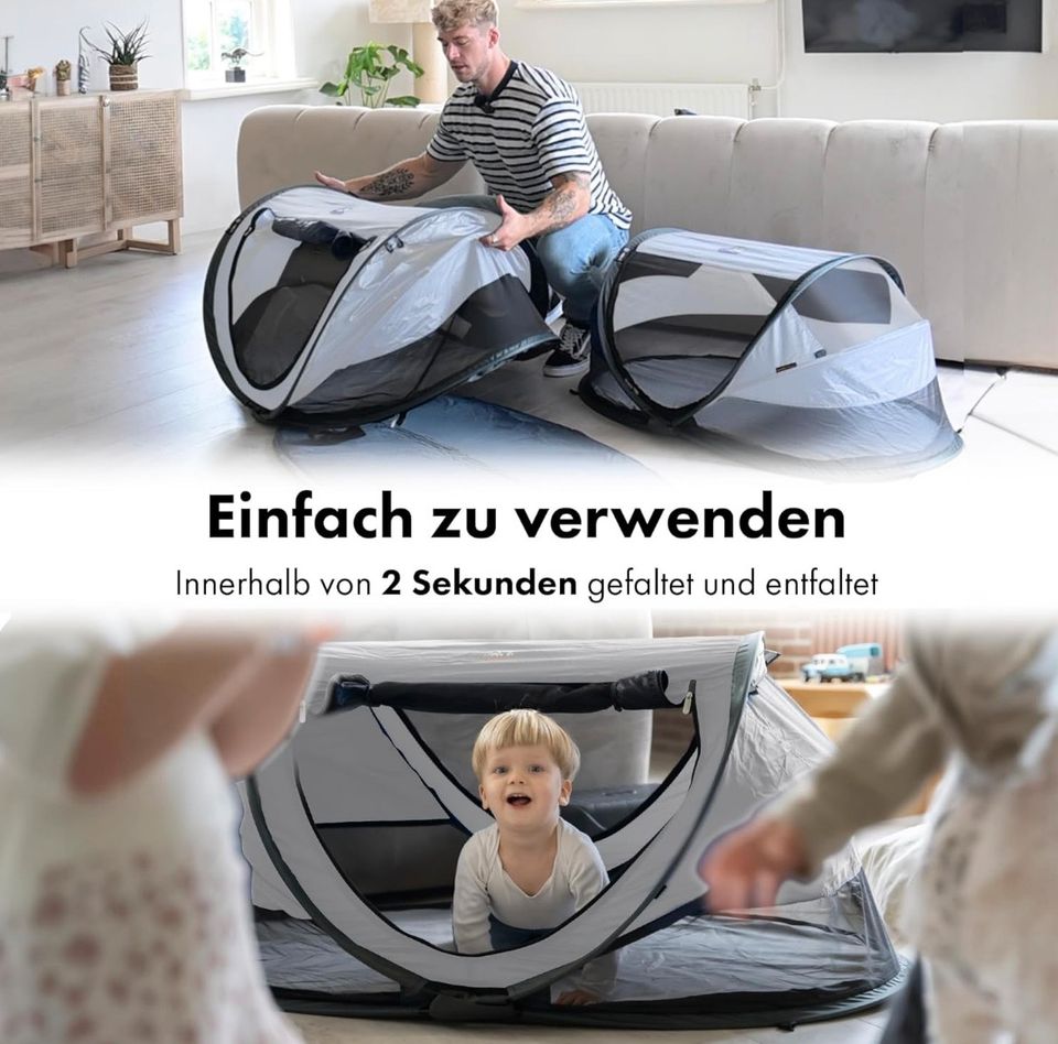 DERYAN Travel Cot Reisebett Baby Kinder Bett Camping in Stadtallendorf