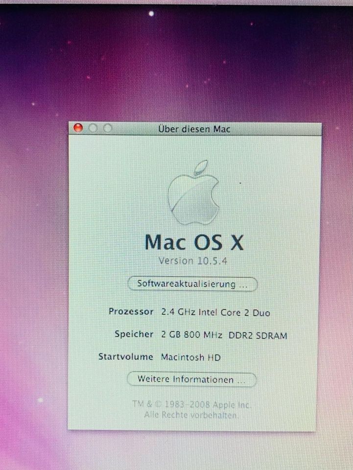 Mac OS X  24 Zoll mit windows 7 und vielen 10 weitere Programme in Hüttisheim