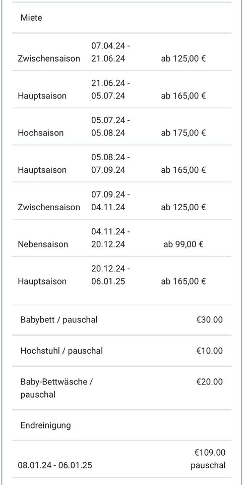 Ferienwohnung Lindenhof Nordwind auf Wangerooge ab 125 € in Vechta