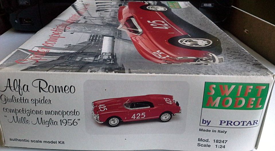 Alfa Romeo Giulietta Spider model kit PROTAR #18247 NEU! + 2 Boni in Unterensingen