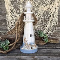 Deko Leuchtturm Shabby Chic Maritim Dekoration Holzanker LED Rostock - Reutershagen Vorschau