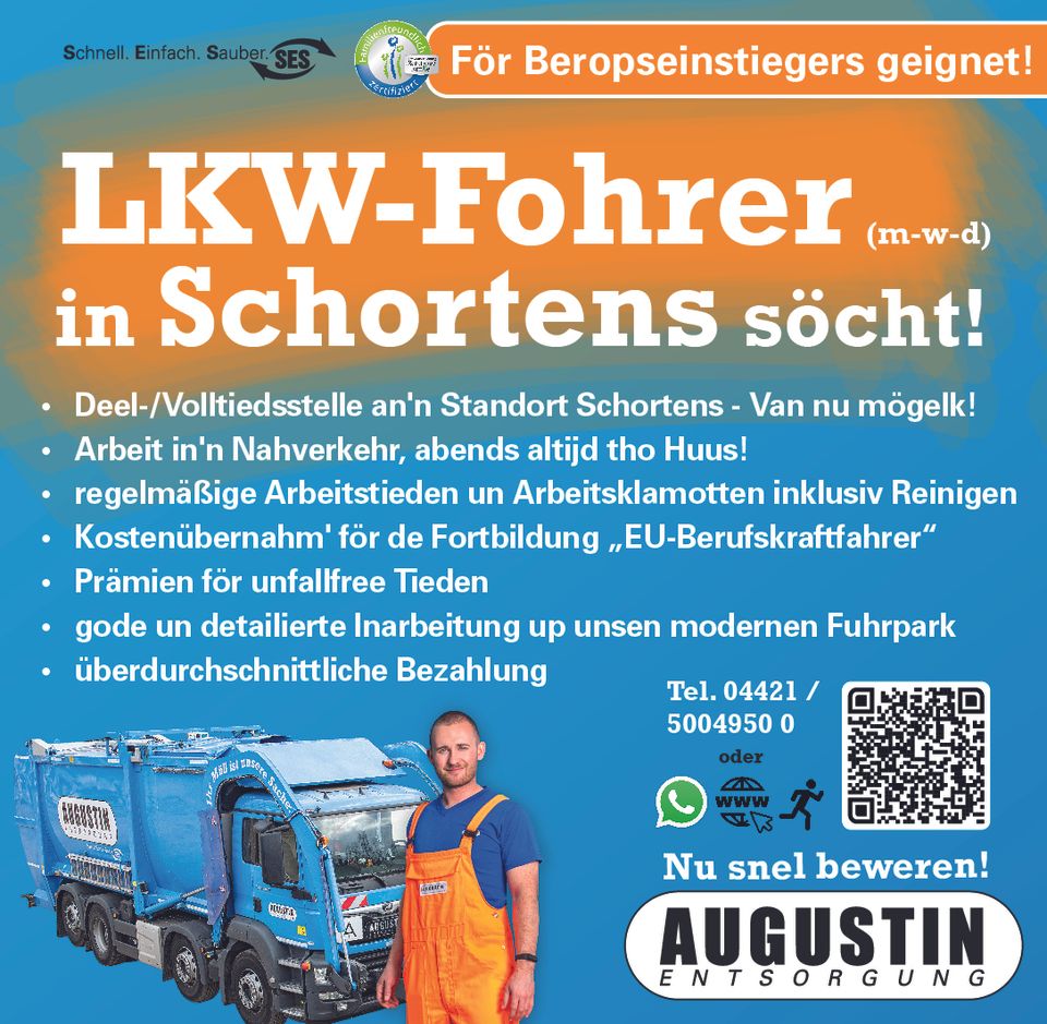 Fahrer (m/w/d) auf 538,00 € Basis - Friesland in Schortens