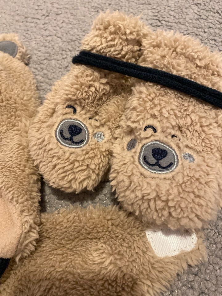 Teddy Winterset Mütze 46/48 Schal Handschuhe braun *wie NEU in Kiel