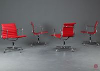 Vitra Aluminium chair EA 108 Bürostuhl drehbar Leder Rot 1 von 4 Bayern - Würzburg Vorschau