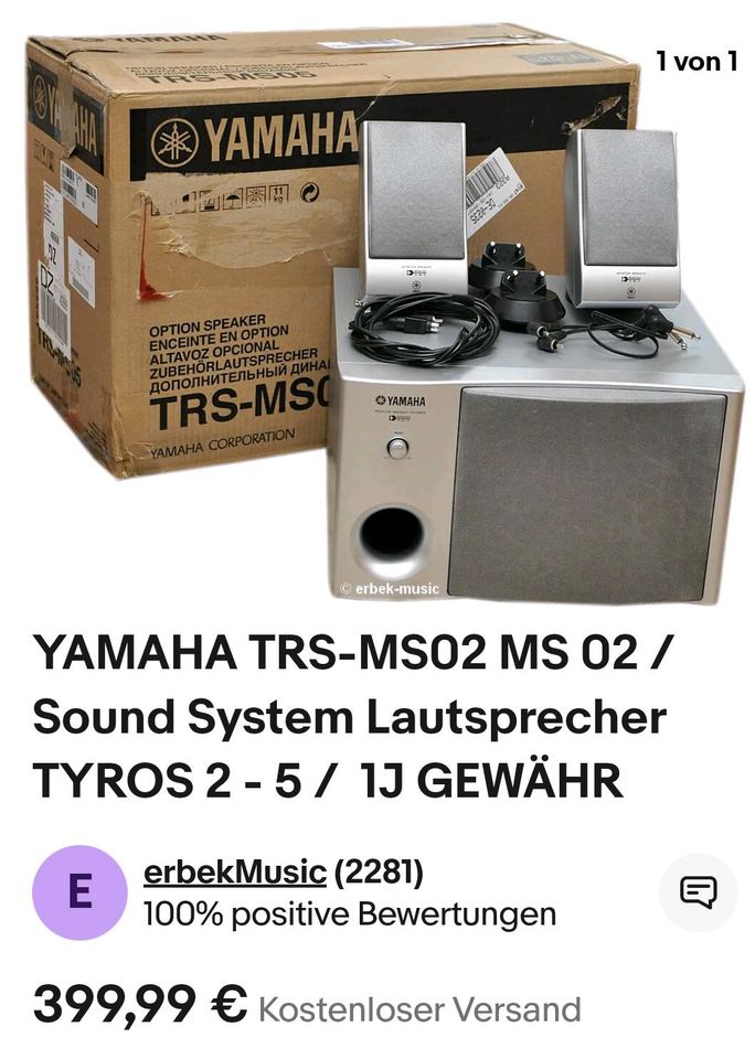 Lautsprechersatz für Yamaha Tyros in Unterschleißheim