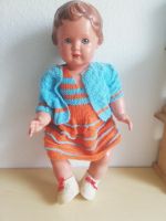 Schildkröt Puppe 56 Antik Zelluloid 40er Jahre Kleid blau orange Sachsen-Anhalt - Blankenburg (Harz) Vorschau
