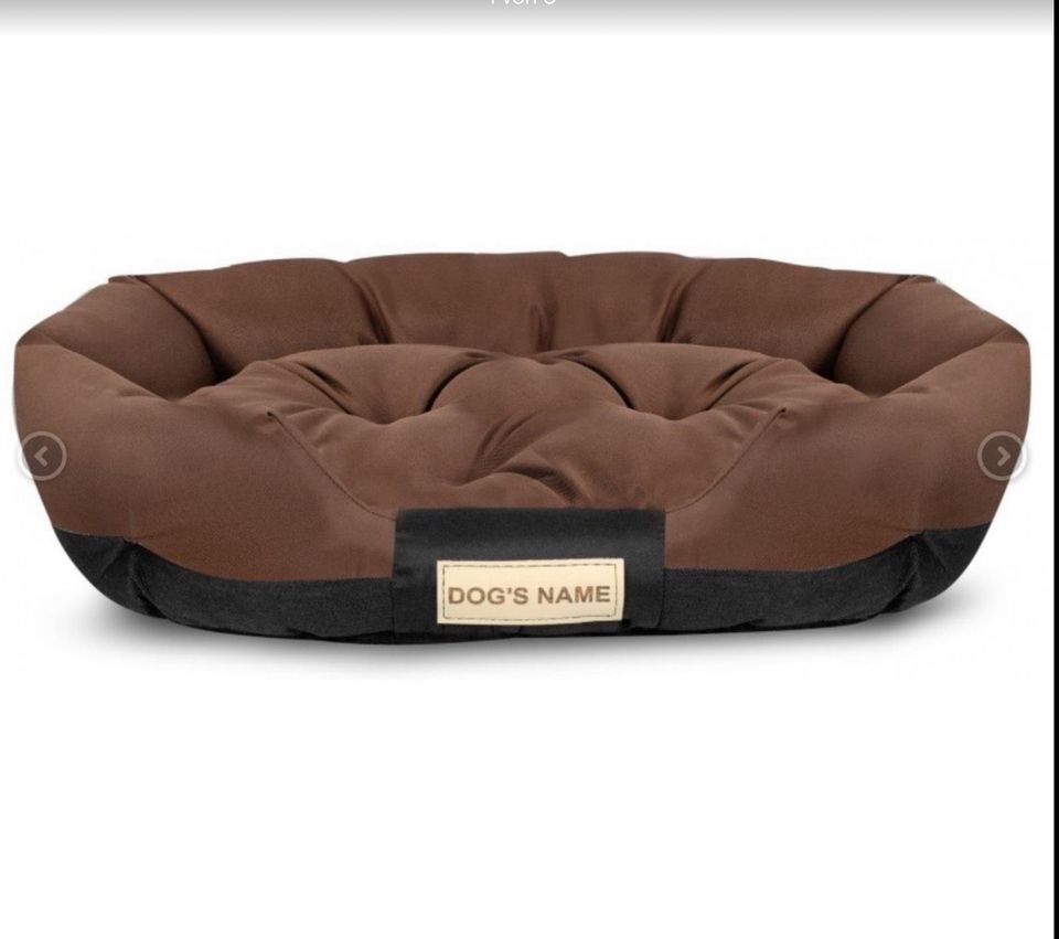 Hundebett Hundesofa oval mit Namensschild wasserdicht in Herford