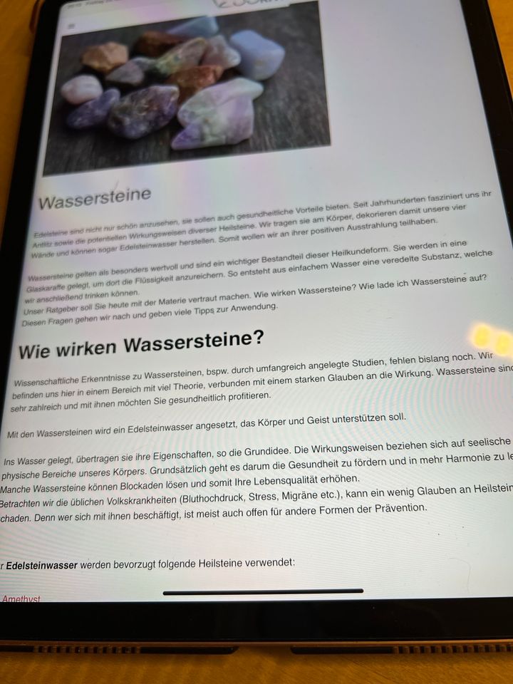 Wassersteine fluorit f lernen und bewegen , neuwertig , Wasser in Bamberg