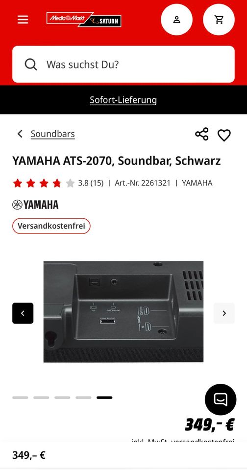 Yamaha ATS-2070 Soundbar in Leverkusen