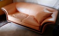 Designer-Sofa Leder apricot Hessen - Breitscheid Vorschau