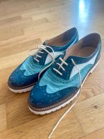 Leder Damen Loafer Halbschuhe Schnürschuhe Blau, Gr. 38-39 Mitte - Tiergarten Vorschau