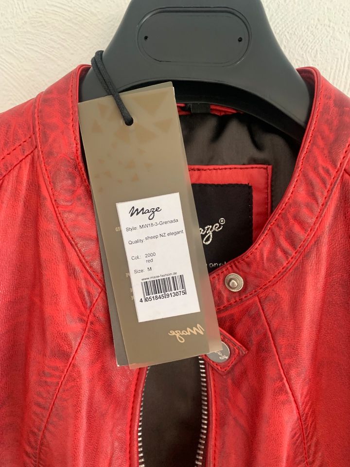 Maze Lederjacke Gr M neu mit Etikett Farbe Grenada rot in Baden-Württemberg  - Esslingen | eBay Kleinanzeigen ist jetzt Kleinanzeigen