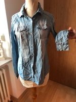 Jeansbluse Used Look Jeans Bluse oldschool Retro lässig rockig Bayern - Straubing Vorschau