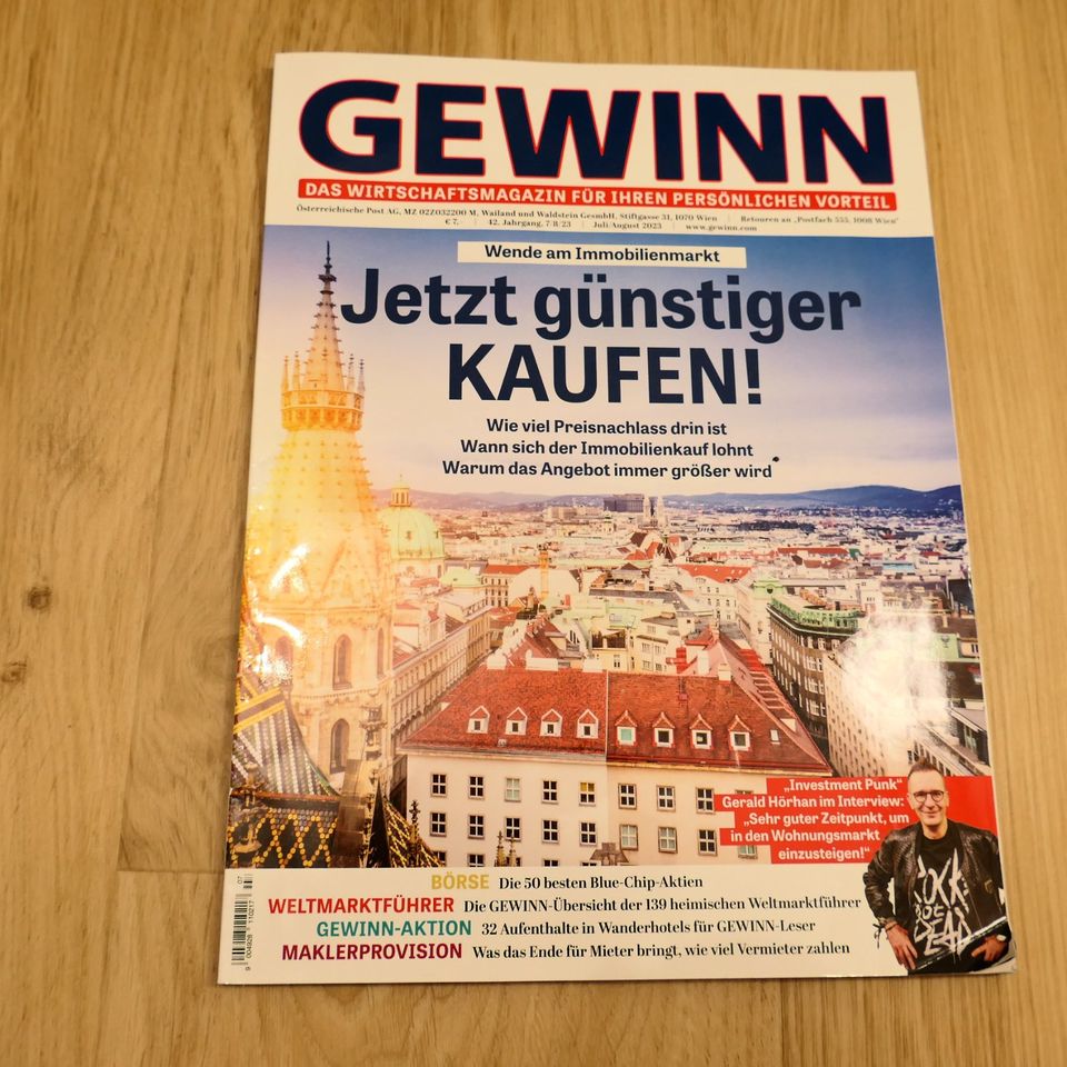 GEWINN 2023 8 Hefte Zeitschriften Wirtschaft Finanzen Aktien NEW in Laufen