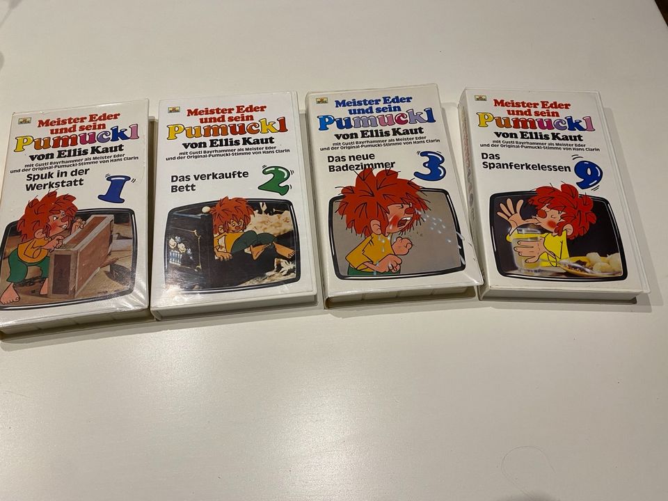 Set 4 x Meister Eder und sein Pumuckl VHS Videokassette Video in Großhartmannsdorf