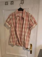 Bluse rosabeige kariert, Gr. 40 Hessen - Ottrau Vorschau