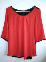 Orsay Bluse Gr. 38 / M in rot schwarz mit Kunstleder Saarland - Homburg Vorschau