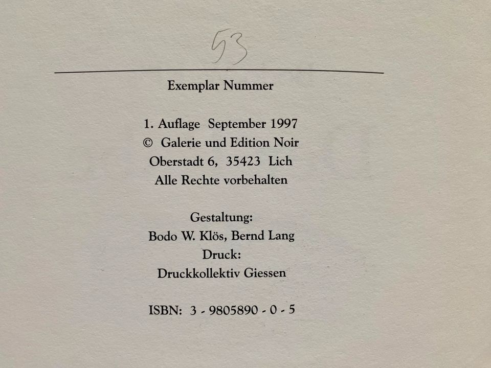 Der Rabe Buch Bodo W.Klös 1.Auflage 1997 mit Signatur in Berlin